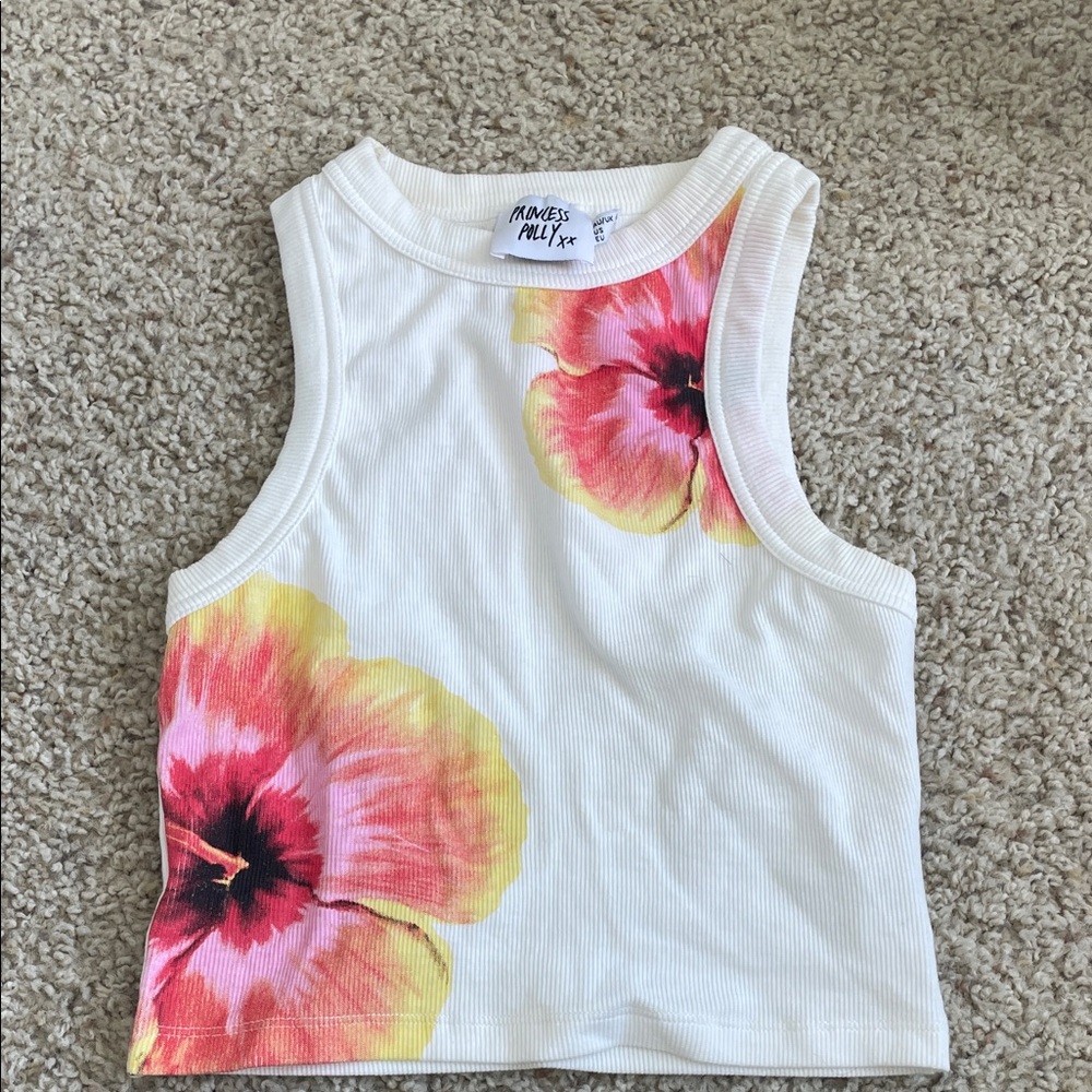 Floral Tank Crop Top